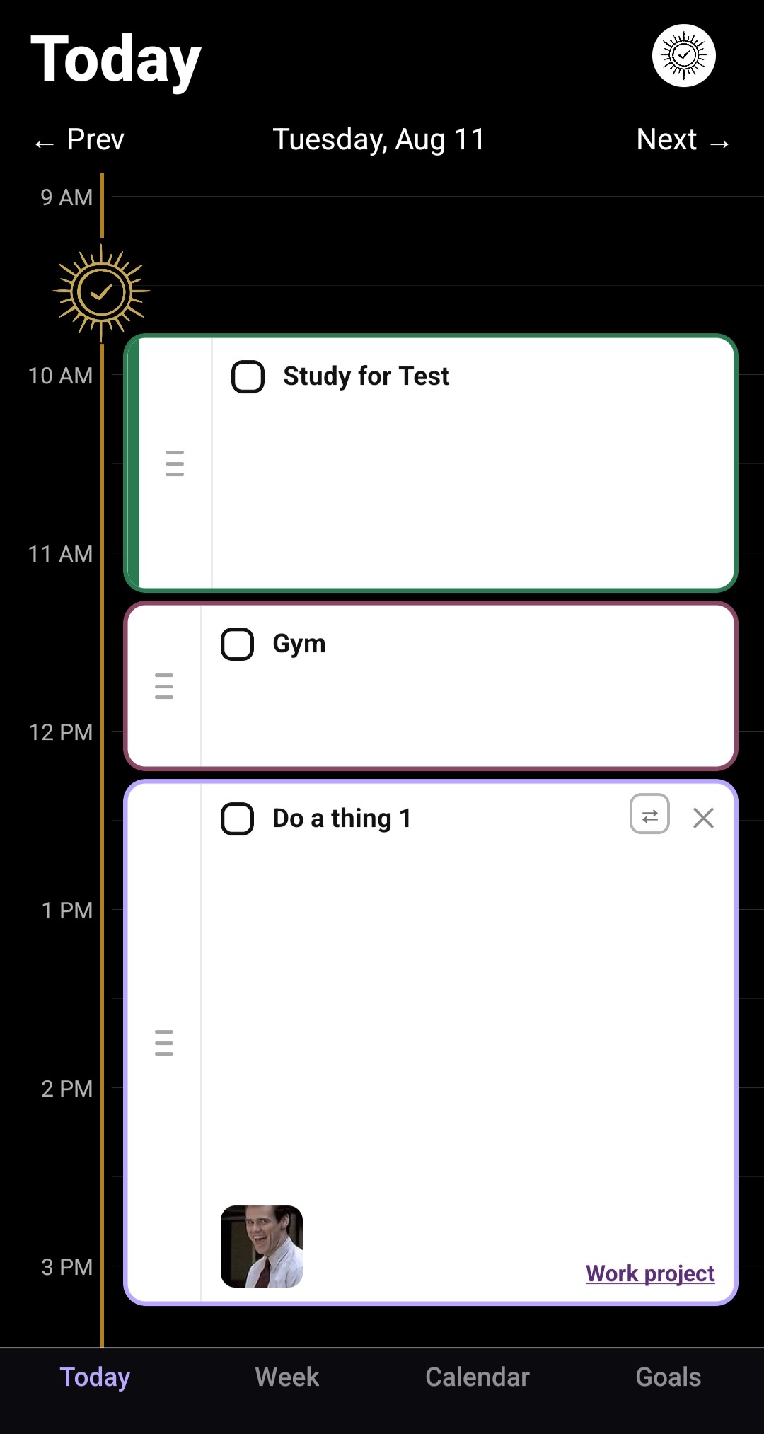 Daymade app screen 1