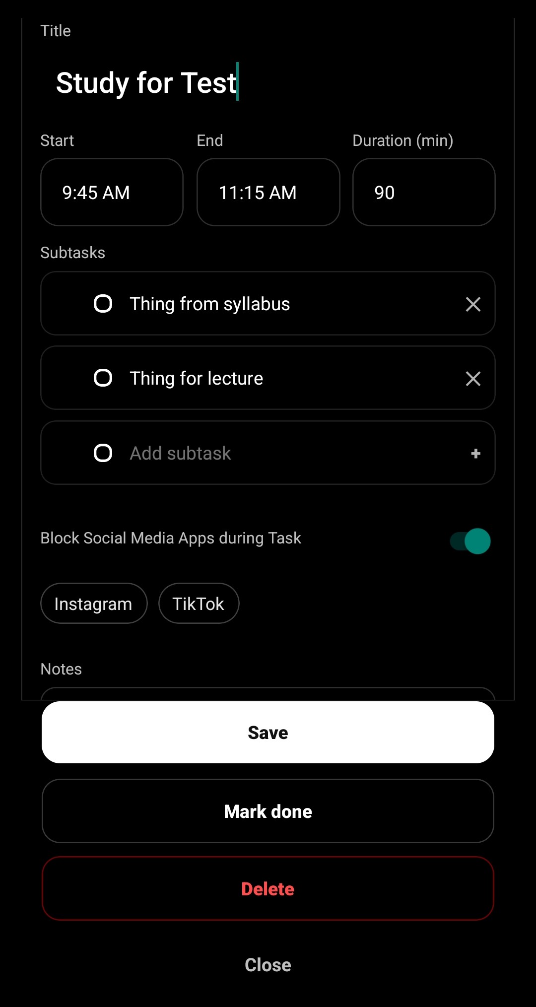 Daymade app screen 11
