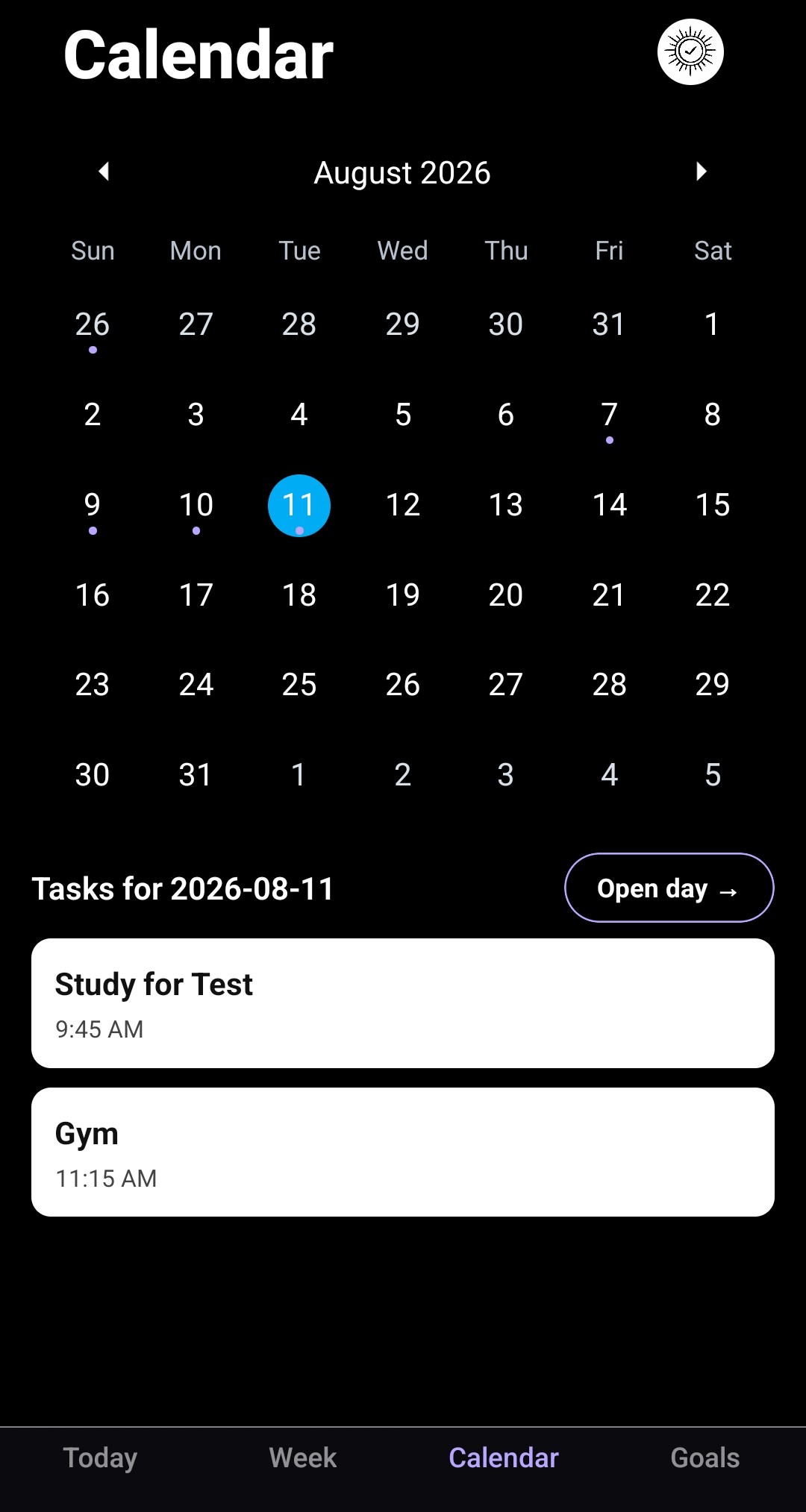 Daymade app screen 9
